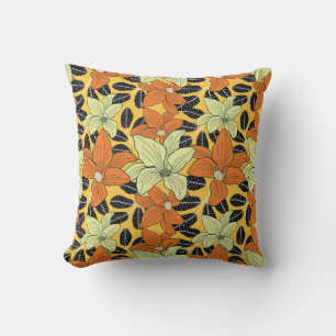 Decorative beautiful abstract modern style floral cushion