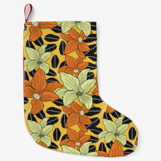 Decorative beautiful abstract modern style floral  small christmas stocking