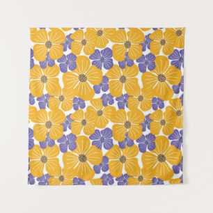 Decorative beautiful abstract modern style floral  tapestry