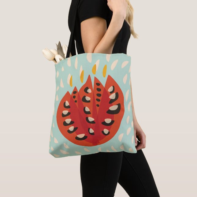 Decorative Beautiful Abstract Tulip Tote Bag (Close Up)