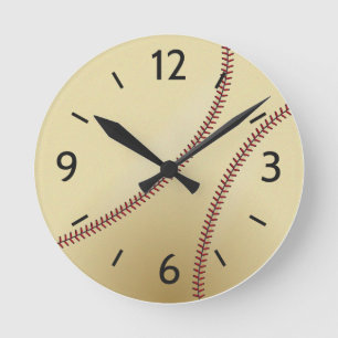 Decorative Bedroom Wall Clock for Baseball Fan