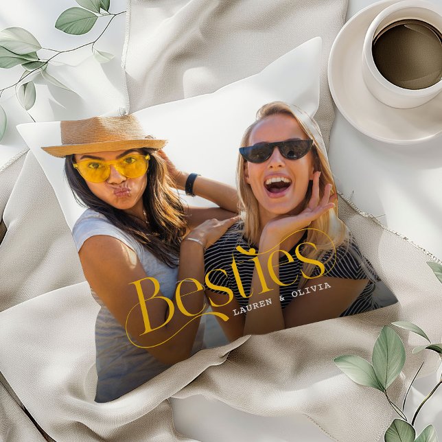 Decorative BESTIES, Best Friends Overlay Photo Cushion (Creator Uploaded)