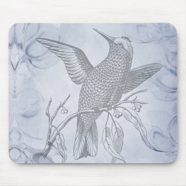 Decorative Bird Art Penmanship Mouse Pad (Front)