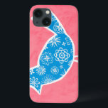 Decorative Bird with Patterns on Pink Background iPhone 13 Case<br><div class="desc">Megan Meagher created this lovely painting of a decorative bird with floral patterns,  resting on a pink background. Have an empty wall in your nursery? This would make a great choice to fill it up!</div>