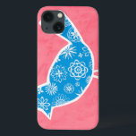 Decorative Bird with Patterns on Pink Background iPhone 13 Case<br><div class="desc">Megan Meagher created this lovely painting of a decorative bird with floral patterns,  resting on a pink background. Have an empty wall in your nursery? This would make a great choice to fill it up!</div>