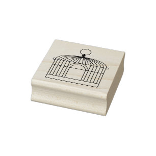Decorative Birdcage Scrapbooking Rubber Stamp