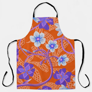 Decorative blooming wildflowers. Summer floral bac Apron
