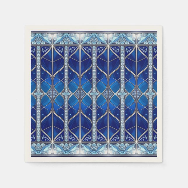 Decorative Blue Napkin (Front)