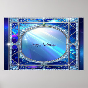 Decorative Blue Poster