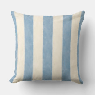 Decorative Blue Stripes Throw Pillow