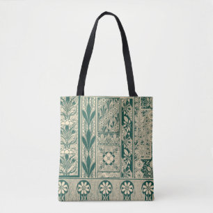 Decorative Botanical Art Nouveau Pattern Tote Bag