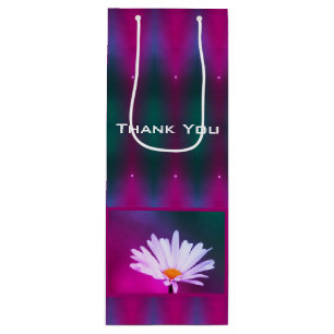 Decorative Bright Colour Thank You Wine Gift Bag