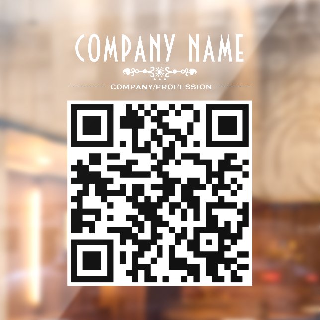 Decorative Business Name and QR Code (Sheet 2)