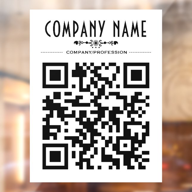 Decorative Business Name and QR Code (Sheet 2)