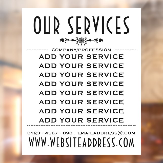 Decorative Business Services and Information (Sheet 2)