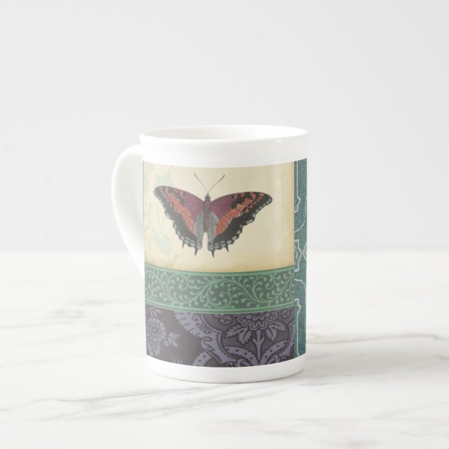 Decorative Butterfly Brocade by Vision Studio Bone China Mug (Front Left)