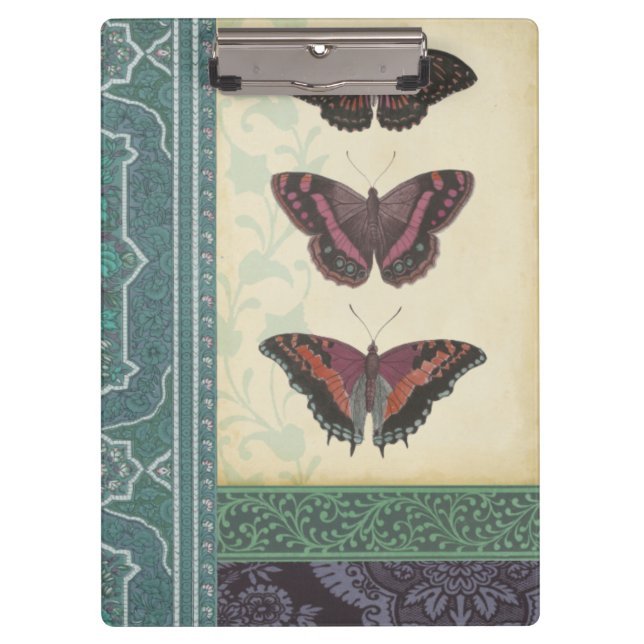 Decorative Butterfly Brocade by Vision Studio Clipboard (Front)