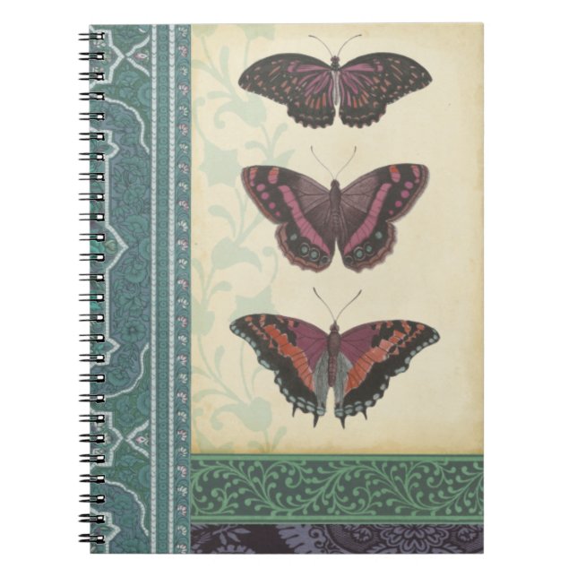 Decorative Butterfly Brocade by Vision Studio Notebook (Front)