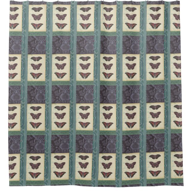 Decorative Butterfly Brocade by Vision Studio Shower Curtain (Front)