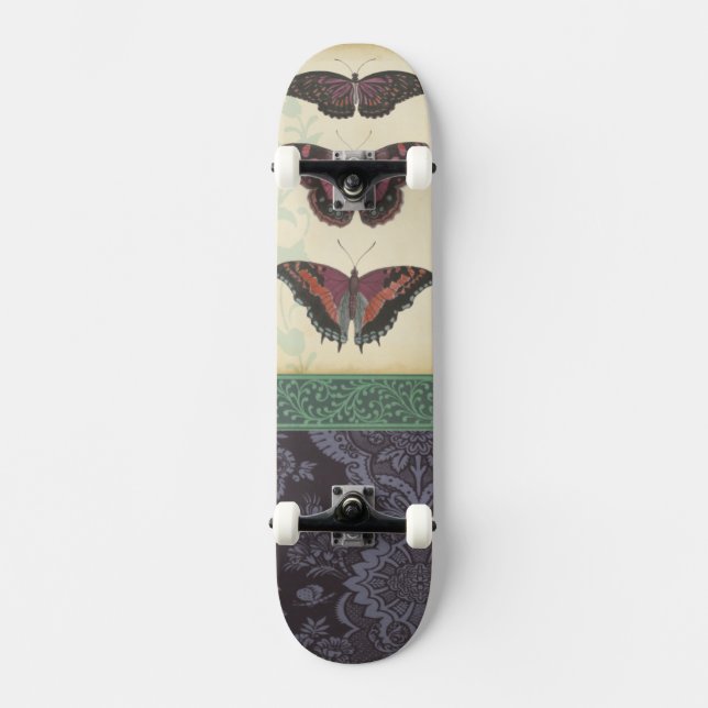 Decorative Butterfly Brocade by Vision Studio Skateboard (Front)