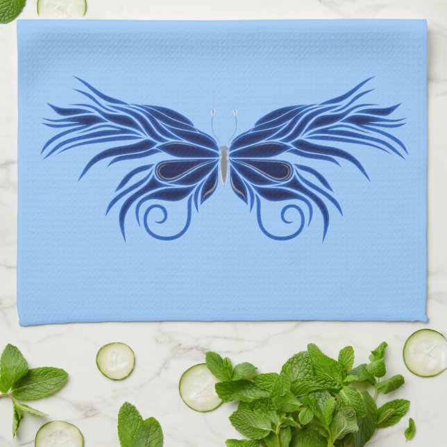 Decorative Butterfly Kitchen Towel (Folded)