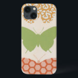 Decorative Butterfly Patterns on Cream Background iPhone 13 Case<br><div class="desc">The cream background of this June Erica Vess piece allows the colours of the butterfly patterns to leap off the print. If you love modern art,  or just love butterflies,  this is the piece for you!</div>