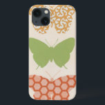 Decorative Butterfly Patterns on Cream Background iPhone 13 Case<br><div class="desc">The cream background of this June Erica Vess piece allows the colours of the butterfly patterns to leap off the print. If you love modern art,  or just love butterflies,  this is the piece for you!</div>