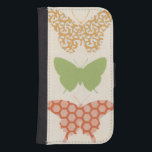 Decorative Butterfly Patterns on Cream Background Samsung S4 Wallet Case<br><div class="desc">The cream background of this June Erica Vess piece allows the colours of the butterfly patterns to leap off the print. If you love modern art,  or just love butterflies,  this is the piece for you!</div>