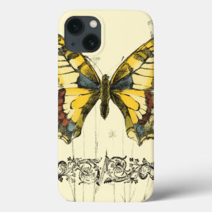 Decorative Butterfly with Wildflowers iPhone 13 Case