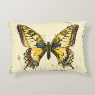 Decorative Butterfly with Wildflowers Decorative Cushion