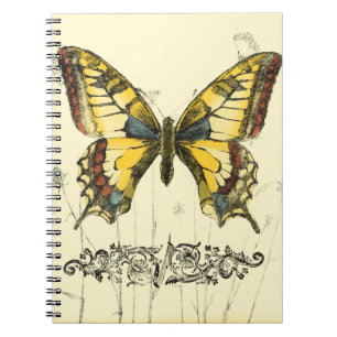 Decorative Butterfly with Wildflowers Notebook