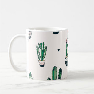 Decorative Cacti Succulents Seamless Pattern Coffee Mug