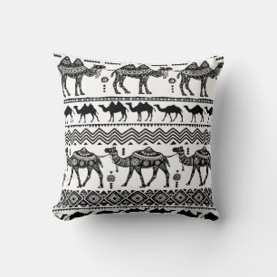 Decorative Camels Seamless Pattern Design Cushion