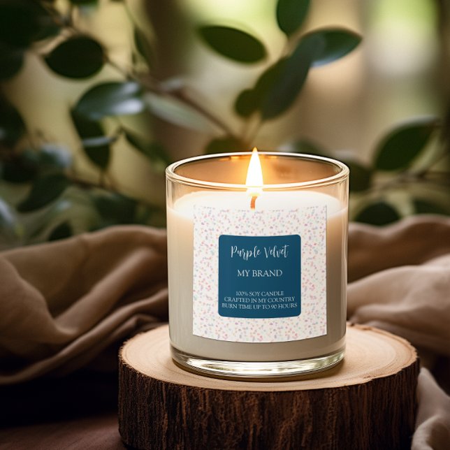 Decorative Candle Label Square Sticker (Creator Uploaded)