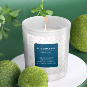 Decorative Candle Label Square Sticker