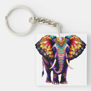 Decorative Cartoon Elephant Key Ring