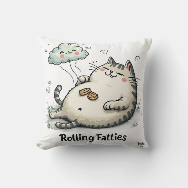 Decorative Cat Pillow – Modern and Stylish Cat  (Front)