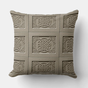 Decorative Celtic Knots Tiled Pattern Throw Pillow