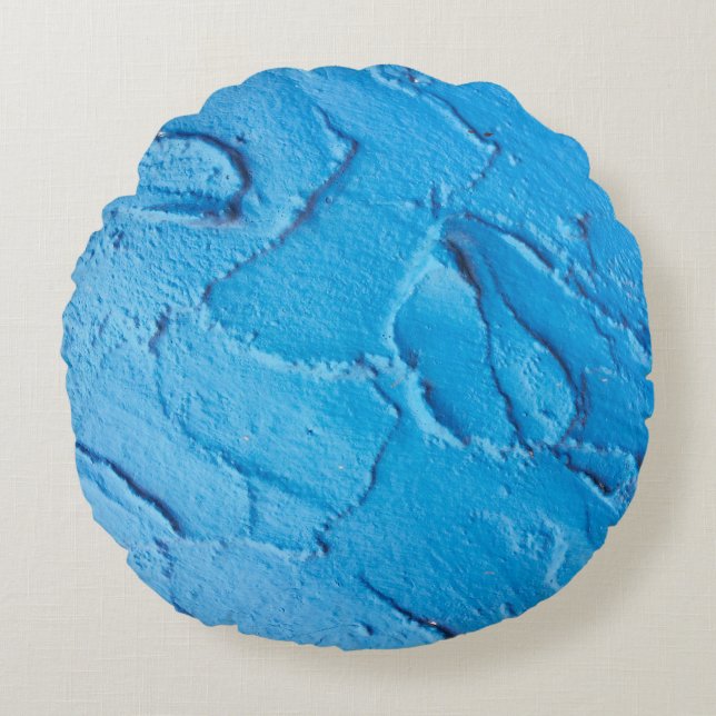 Decorative cement on a wall texture.abstract, aged round cushion (Front)