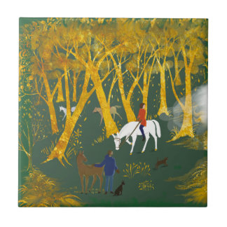 Decorative ceramic tile