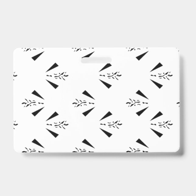 Decorative, Charcoal Grey ID Badge (Front)