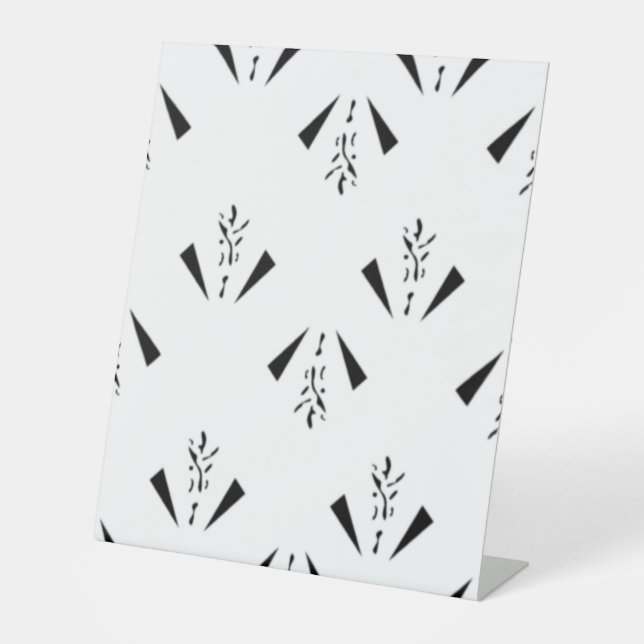 Decorative, Charcoal Grey Pedestal Sign (Front)