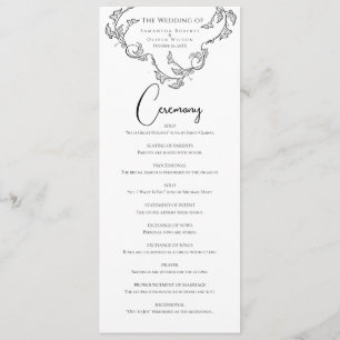 Decorative Charm Minimalist Wedding Program