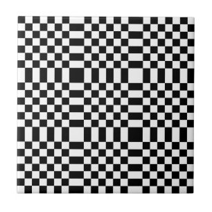 Decorative Chequerboard Based Geometry Ceramic Tile