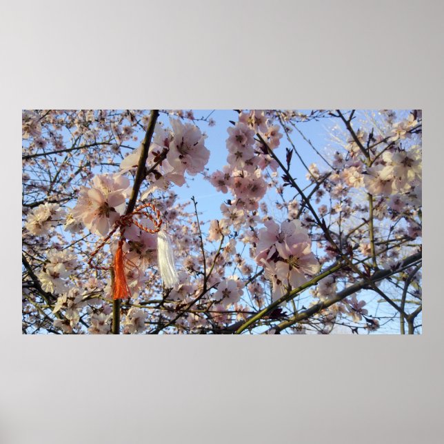 Decorative Cherry Tree with Martisor Poster (Front)
