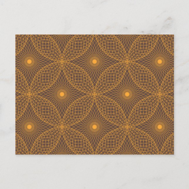 Decorative, chic, abstract mandala style pattern postcard (Front)