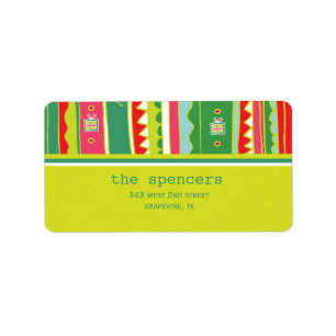 Decorative Christmas address label