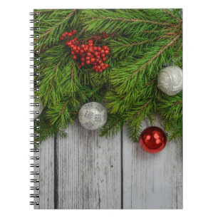 Decorative Christmas Backdrop Notebook