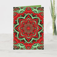 Decorative Christmas card with fantasy Flower