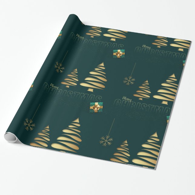 Decorative Christmas Decor Oranament Wrapping Paper (Unrolled)
